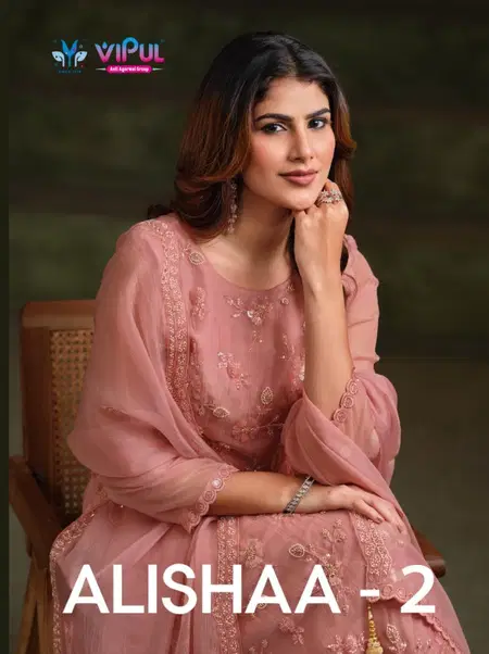 Alishaa Vol 2 By Vipul Satin Chiffon Online Designer Salwar Suits Wholesale
